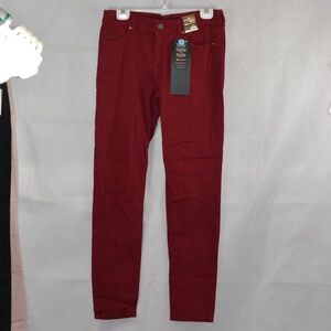 Skinny Mid Rise Red Jeans SZ 12 Jordache
